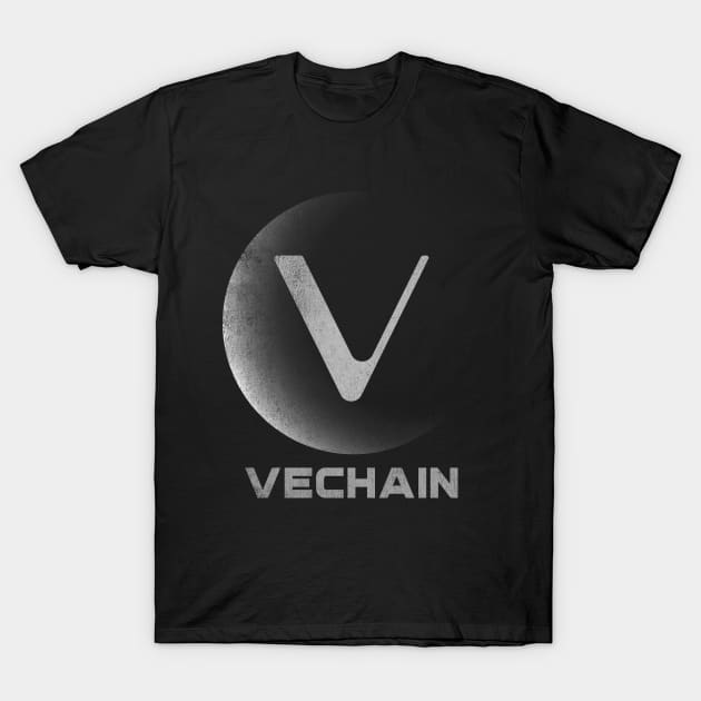 Vintage Vechain VET Coin To The Moon Crypto Token Cryptocurrency Blockchain Wallet Birthday Gift For Men Women Kids T-Shirt by Thingking About